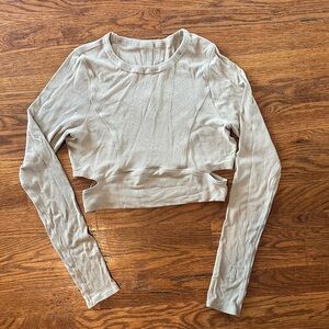 lululemon athletica Cutout Waist Long Sleeve Crop Top